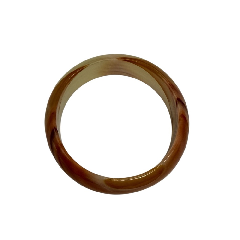 Natural Agate Bangle Bracelet Translucent, Marble… - image 3